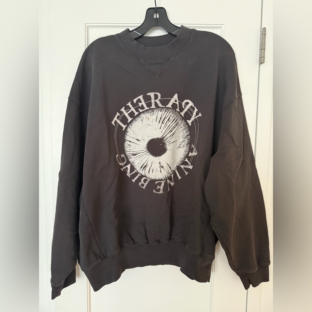 Anine Bing Jaci Sweatshirt Sounds - Oﬀ Black L